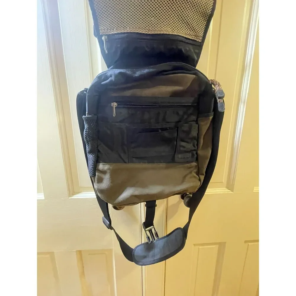 Vintage Timberland Y2K Gorpcore Tech Canvas Crossbody Messenger Computer BagGray